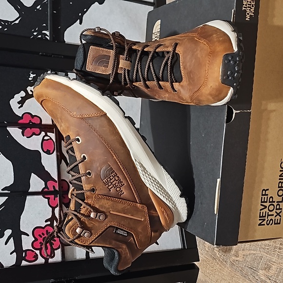 North Face Vals Mid Leather Waterproof Boots Size 10 NWB - Picture 4 of 7